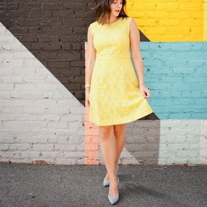 J. Crew yellow eyelet dress